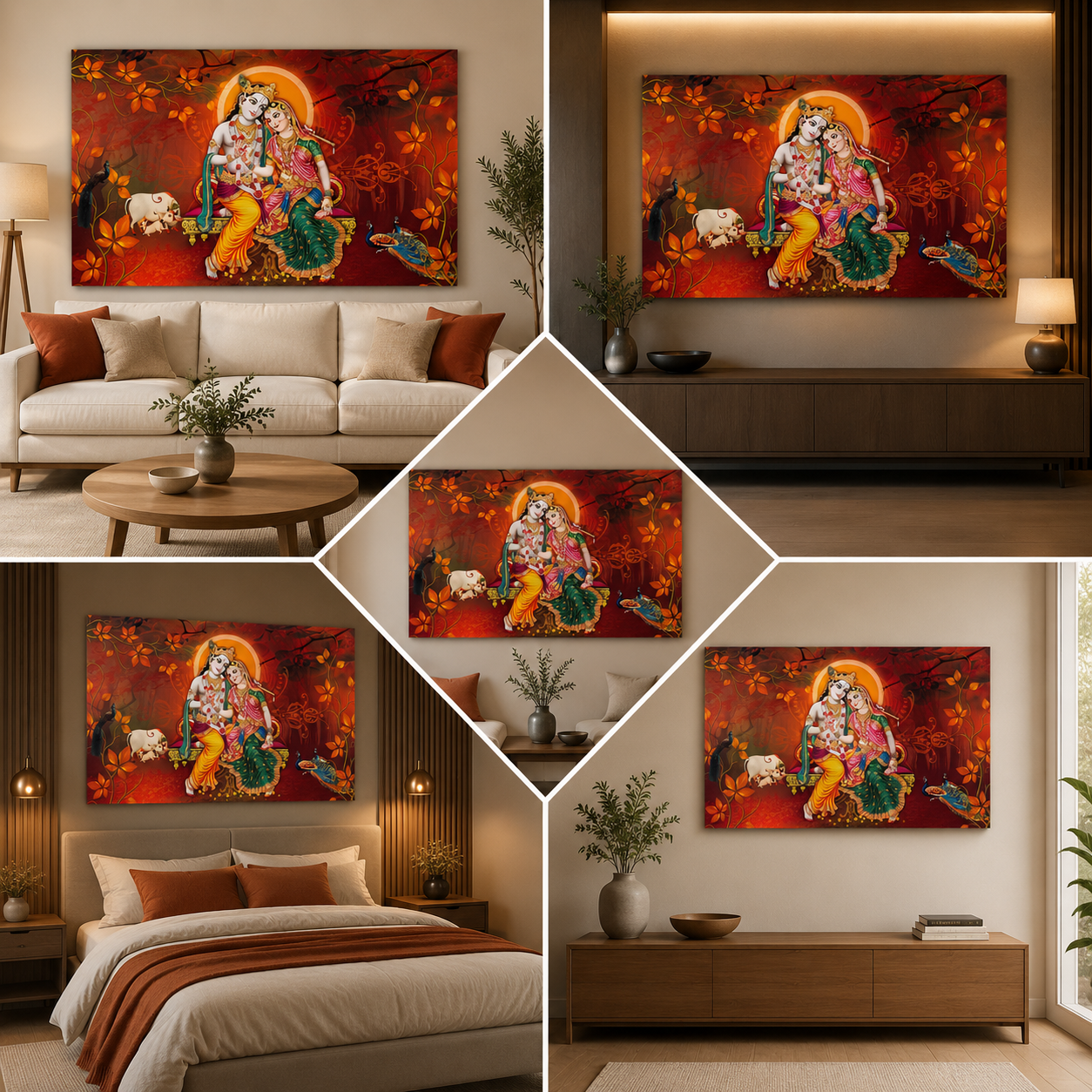 Radha Krishna Painting | Canvas Painting Frame