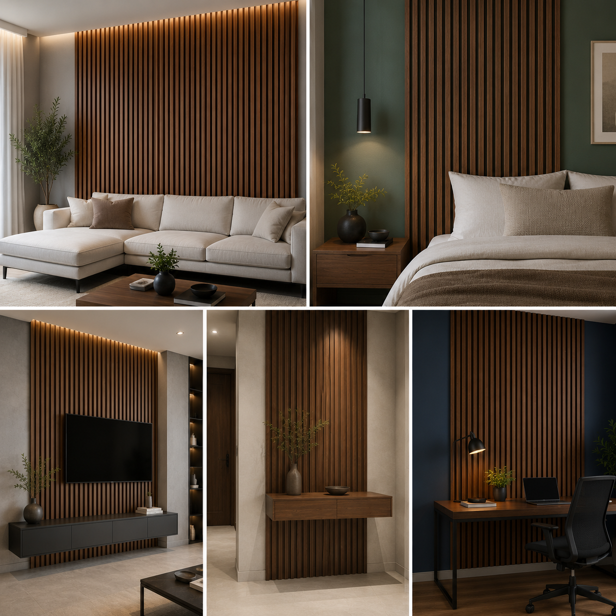 WPC Wall Panel | WPC Fluted Wall Panel PVC Louvers for Wall Decors | WPC Wall Panel Louvers (size - 6.5 x 110 Inches each Panel)
