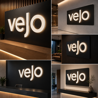3D Acrylic Letter Sign Board with Base Panel | Custom Raised Letters for Shop & Office Branding | Premium Non-Lit Signage