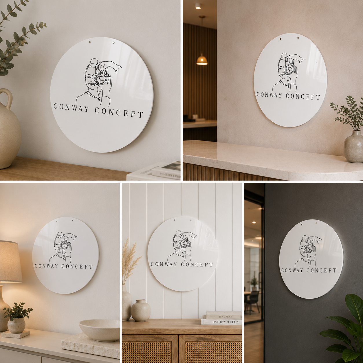 Name Sign | Custom 3D Round Family Name Board with Established Date for Home Decor