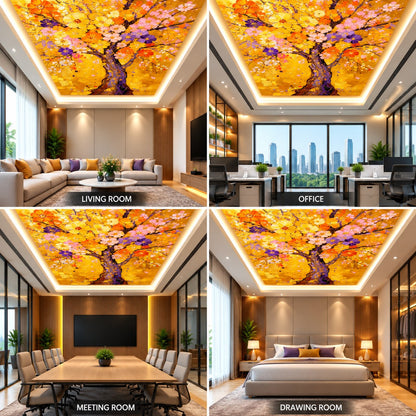 Floral Tree Ceiling Panel for Luxury Living Room False Ceiling and Interior Decor