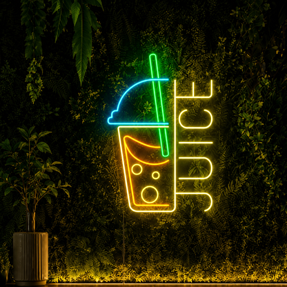 Bubble Tea LED Neon Sign | Custom Boba Tea Shop Wall Light for Café, Juice Bar & Beverage Store Decor