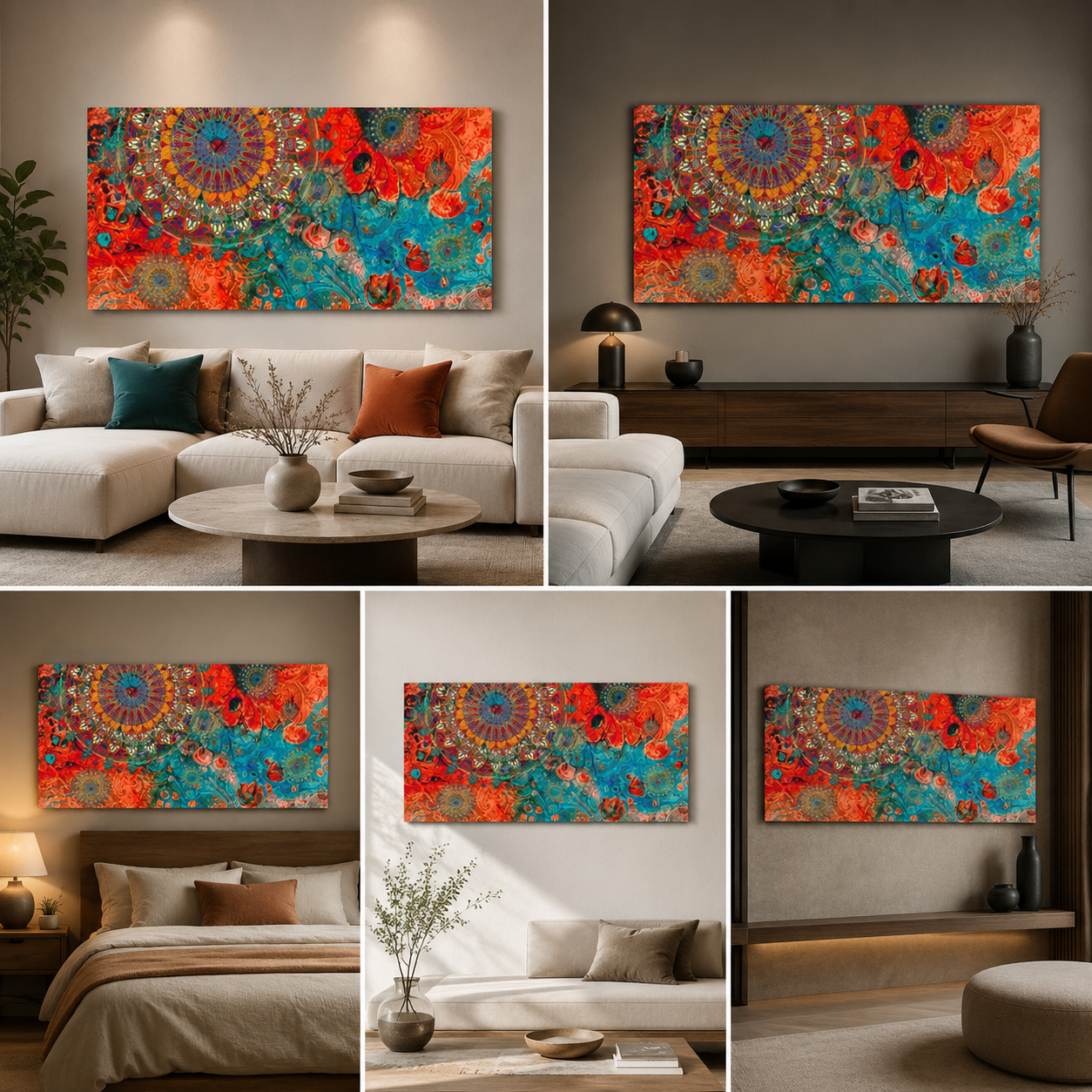 Beautiful Canvas Indian Ancient Mondela Art Painting for Wall Decors