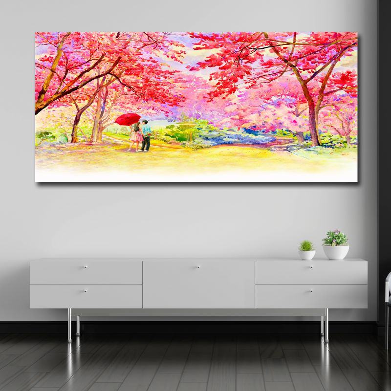 Abstract floral landscape wall painting modern colorful canvas wall art for home decor