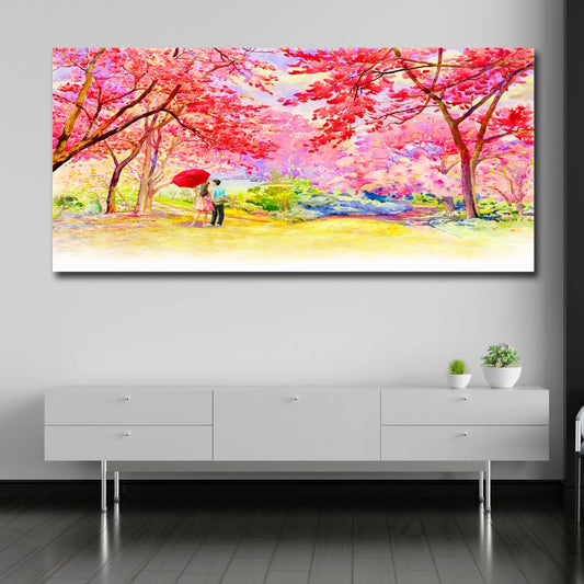 Abstract floral landscape wall painting modern colorful canvas wall art for home decor