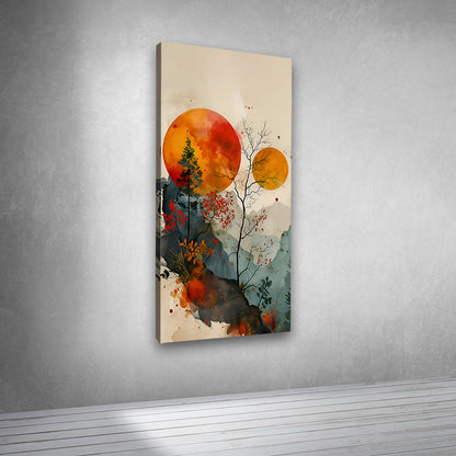 Contemporary nature painting canvas print for elegant interiors