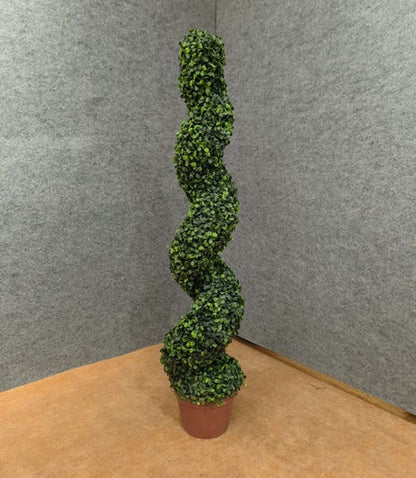 Artificial plants Boxwood Spiral Tree Cement-Filled Pot Indoor Artificial Plants