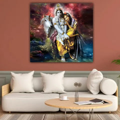 Auspicious Radha Krishna Madhubnai Painting Frame