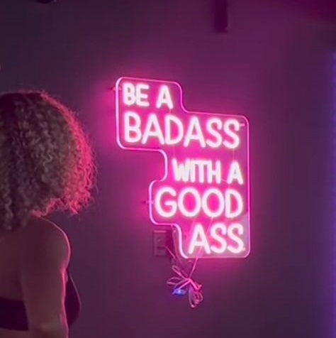 Be A Badass Neon Light Sign Party Decor LED Light | Custom Neon Sign (15 by 24 inches) Be A Badass Neon Light Sign Party Decor LED Light