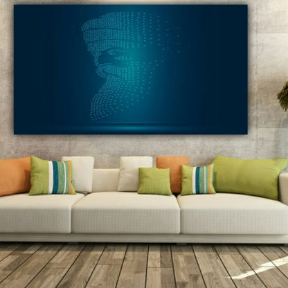modern shivaji maharaj digital art canvas wall painting