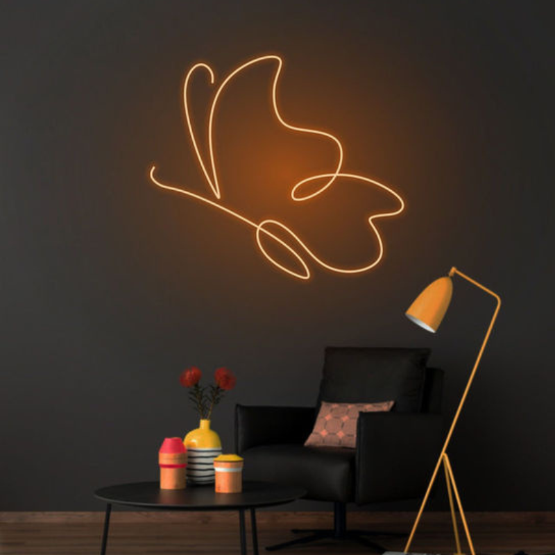  Butterfly Orange Neon art sign LED strip Custom Neon Sign Customized Neon Light Wall Decor Gifting Neon Sign Ideas Led Neon Light Sign For Wall Decors Customized Neon Light Sign Neon Decorative Idea New Creative Neon Floro neon light custom neon sign light LED Light