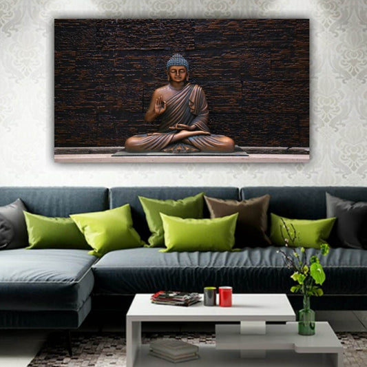 Chant Buddha Canvas Wall painting Frame for Living Room Wall Decor | Gifting