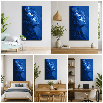 Divine Blue Lord Shiva Canvas Wall Art for Living Room Canvas Painting Wall Art