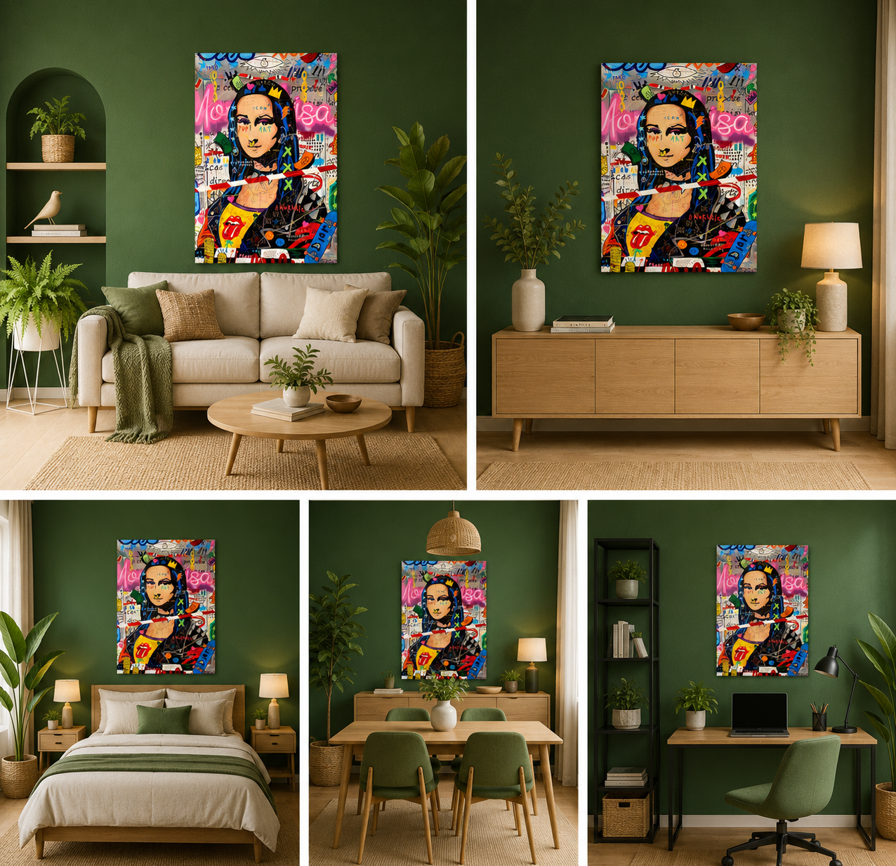 Modern Pop Art Mona Lisa Canvas Wall Art for Stylish Home Decor