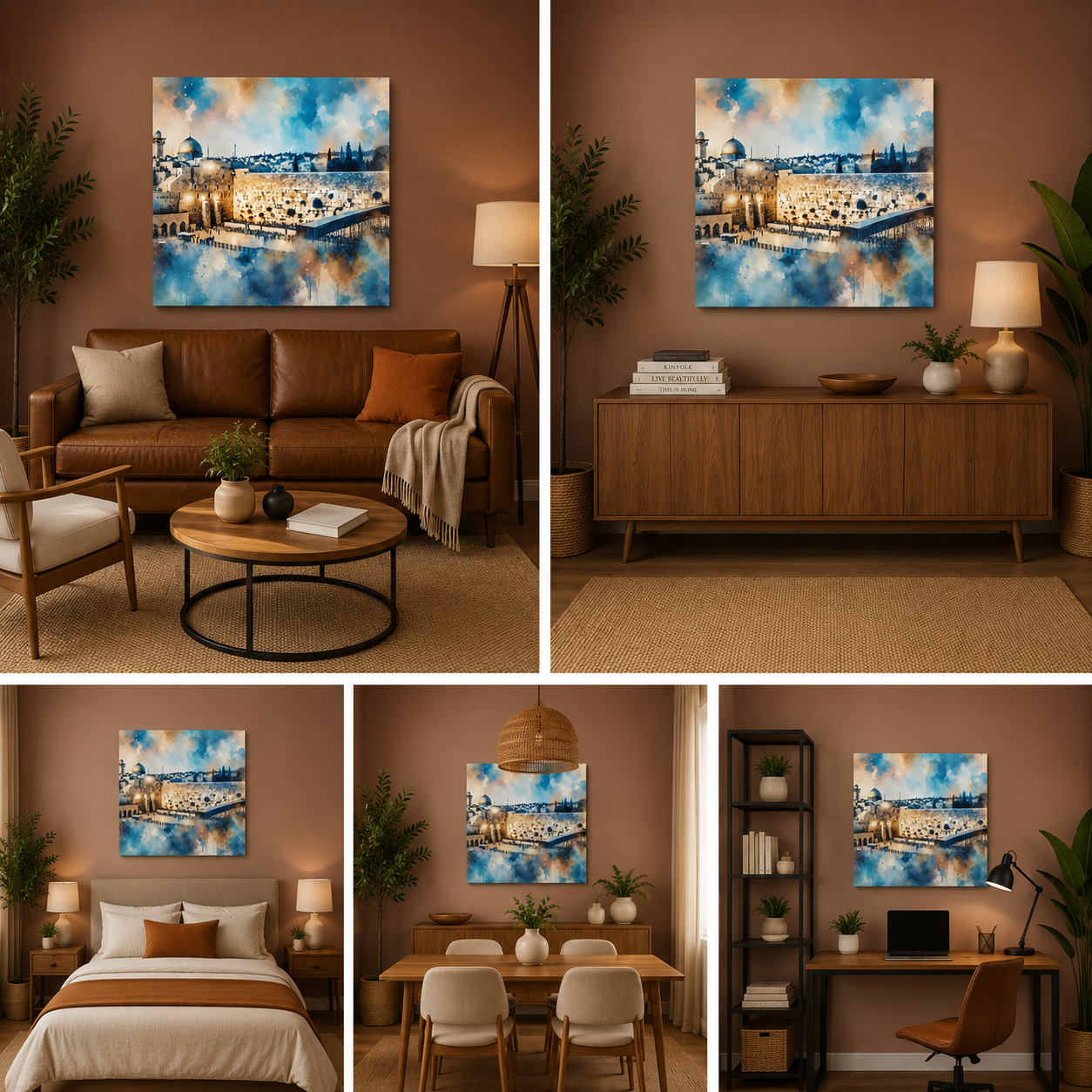 Western Wall Jerusalem Wall Painting | Wailing Wall Spiritual Canvas Art