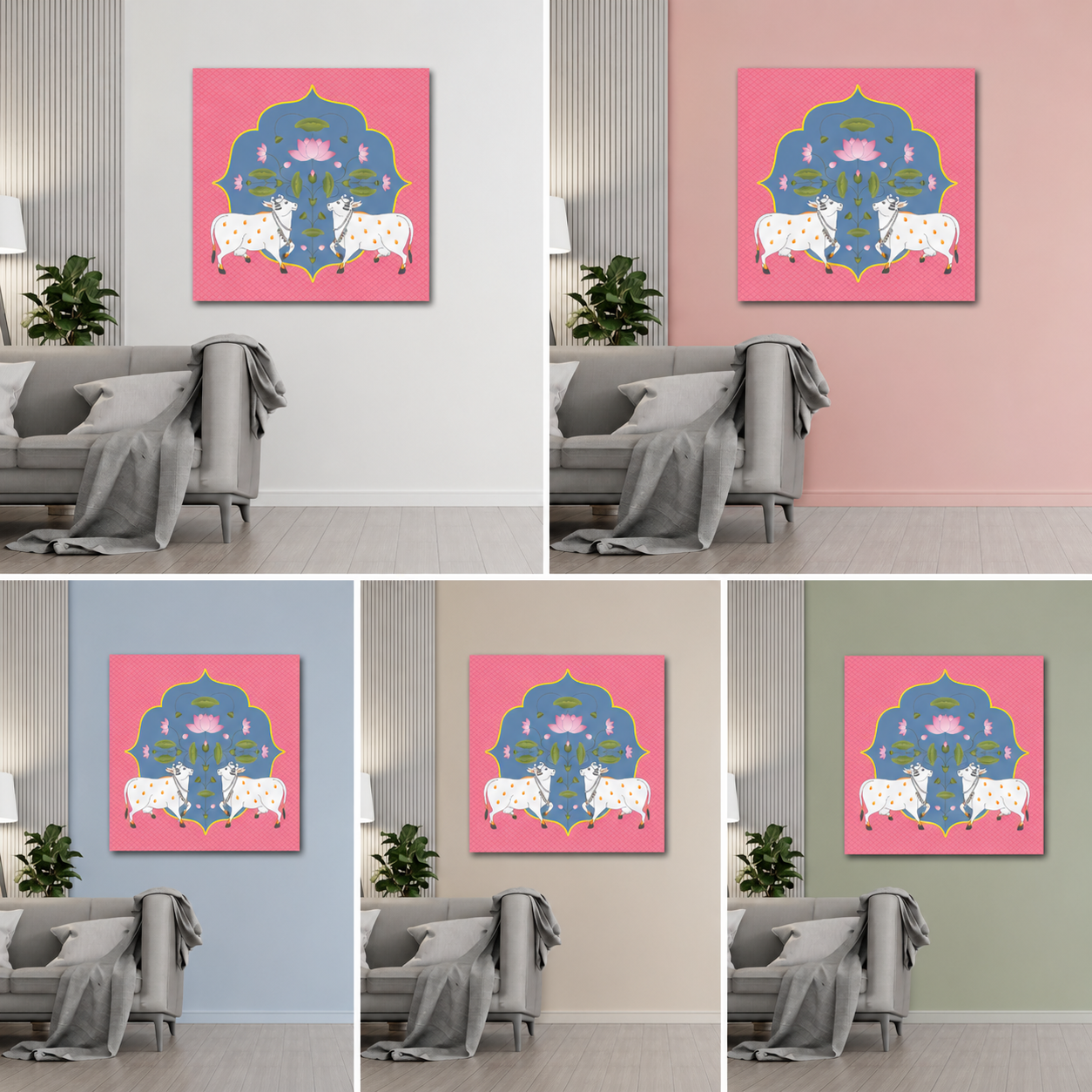 Pichwai Indian Traditional Canvas Wall Art Canvas Frame | Canvas Wall Art Decor