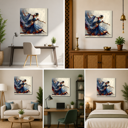 Abstract Classical Dancer Canvas Wall Art for Elegant Home Decor