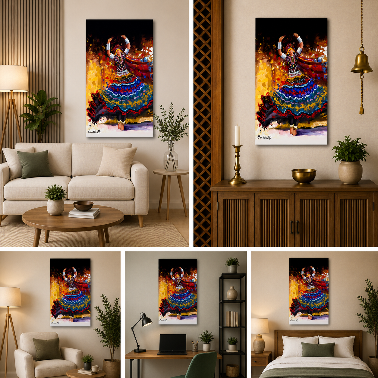 Traditional Folk Dance Canvas Wall Art for Vibrant Modern Decor