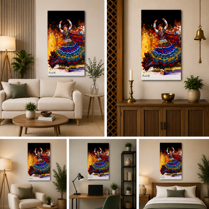 Traditional Folk Dance Canvas Wall Art for Vibrant Modern Decor