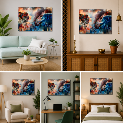 Abstract Woman & Horse Canvas Wall Art for Modern Home Decor