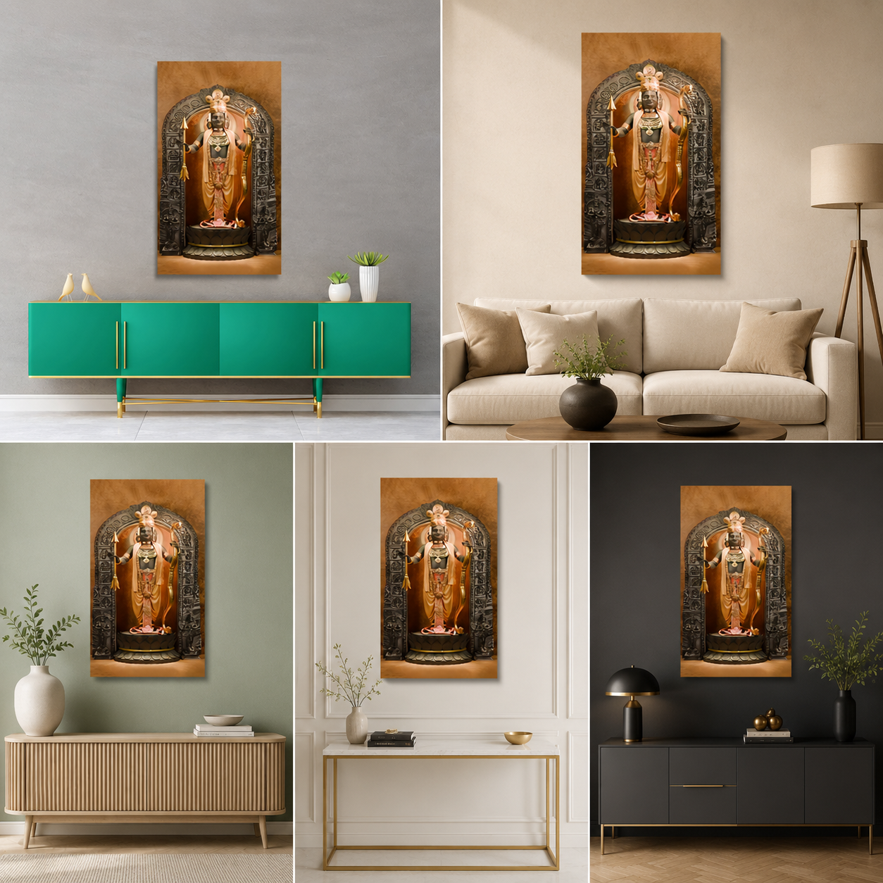 Lord Ram Lalla Canvas Painting for Home Decor | Ayodhya Temple Painting Frame