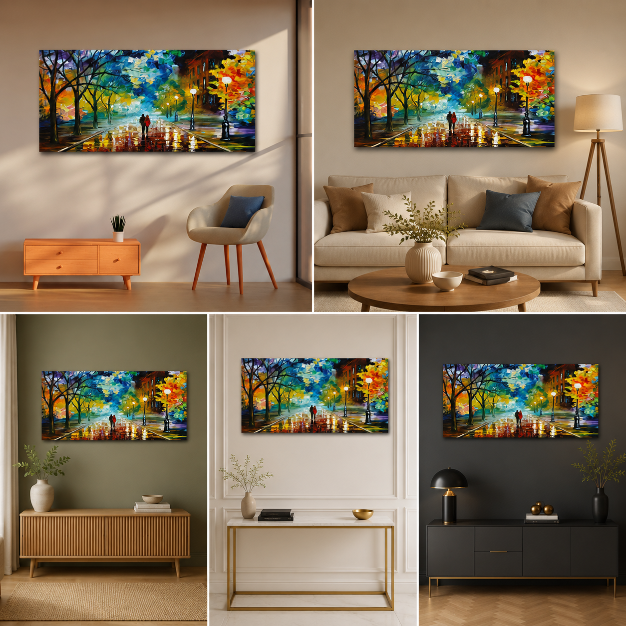 Couples Walking Canvas Painting Wall Frame for Wall Decor | Big Canvas Painting Frame