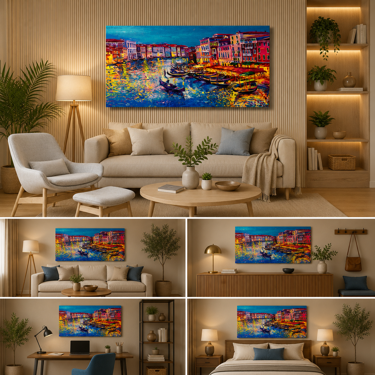 The City of Venice Landscape Painting | Canvas Painting Wall Frame