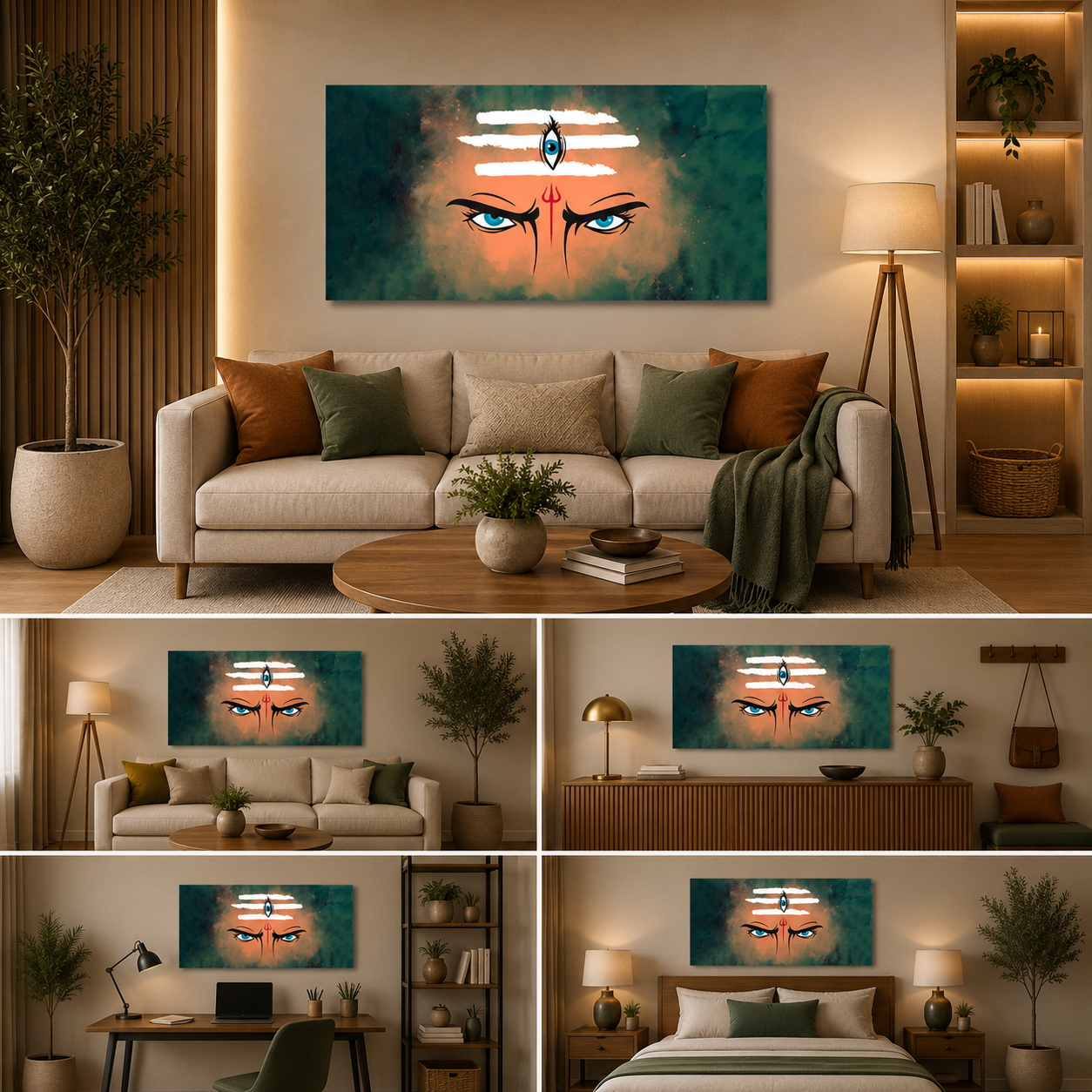 Third Eye Lord Shiva Canvas Painting | Painting for Living Room Decor
