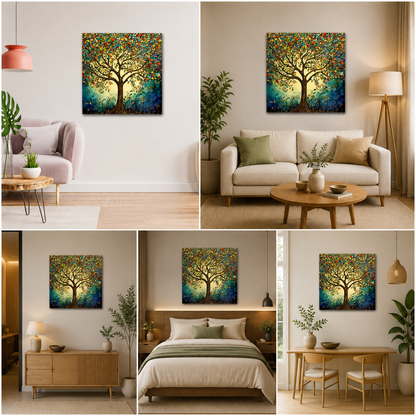 Canvas Painting Frame An Autumn Tree Landscape Modern Wall Art for Wall Decor | Canvas Painting Frame
