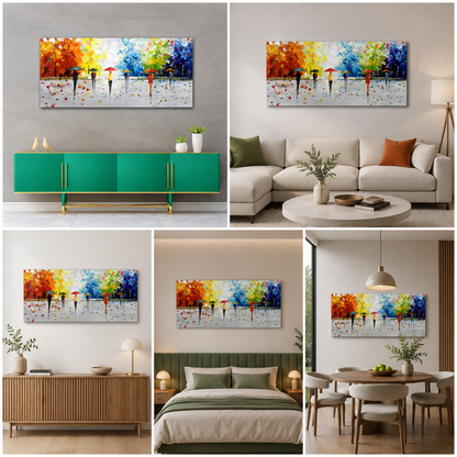 Canvas Painting Frame Landscape A Rainy Day Modern Wall Art for Wall Decor | Canvas Painting Frame