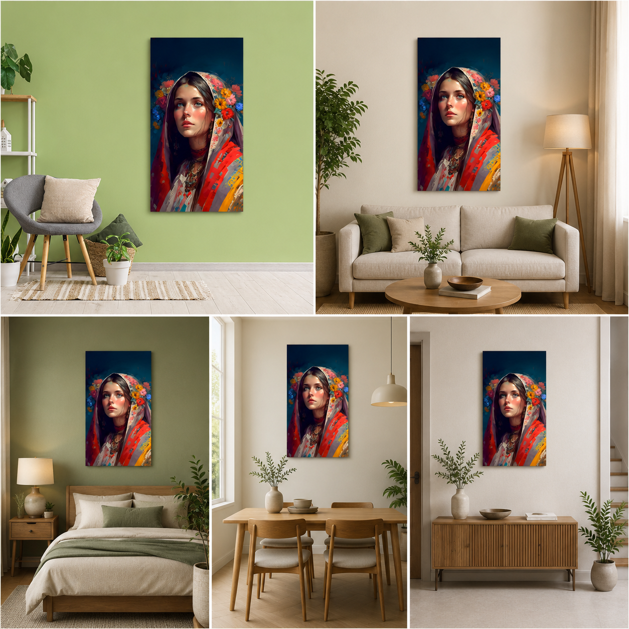 Canvas Painting Frame A Beautiful Women Abstract Modern Wall Art for Wall Decor | Big Large Size Canvas Painting Frame
