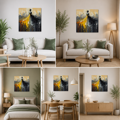 Canvas Painting Frame A Beautiful Women Abstract Modern Wall Art Frame for Wall Decor | Canvas Painting Frame