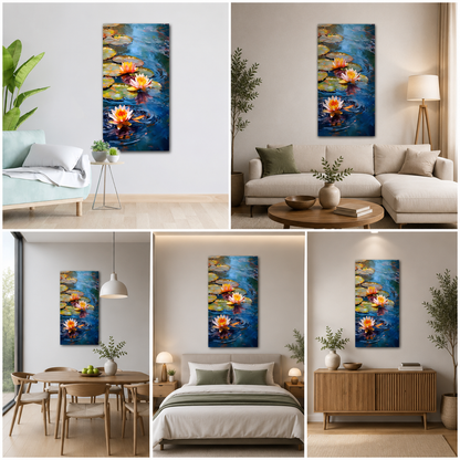 Canvas Painting Frame The Lotus Flower Abstract Modern Wall Art Frame for Wall Decor | Canvas Painting Frame