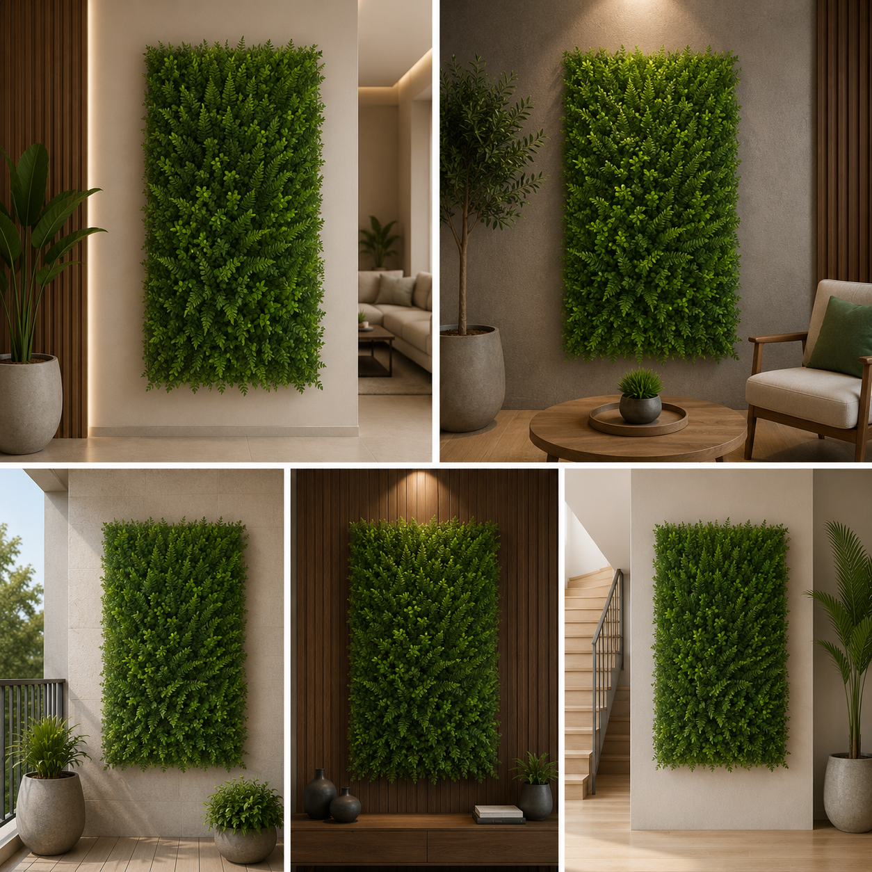 Artificial Vertical Garden, Artificial Wall Flower for Wall Decor | Artificial Green Wall Hanging Plants | Wall Decoration (16 by 24 Inches)