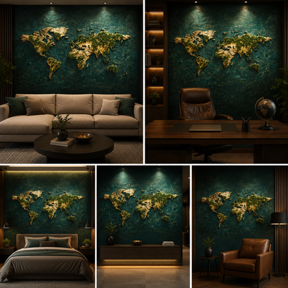 World Map Wallpaper for Library Wall Decors | Wallpaper | Map Wallpapers