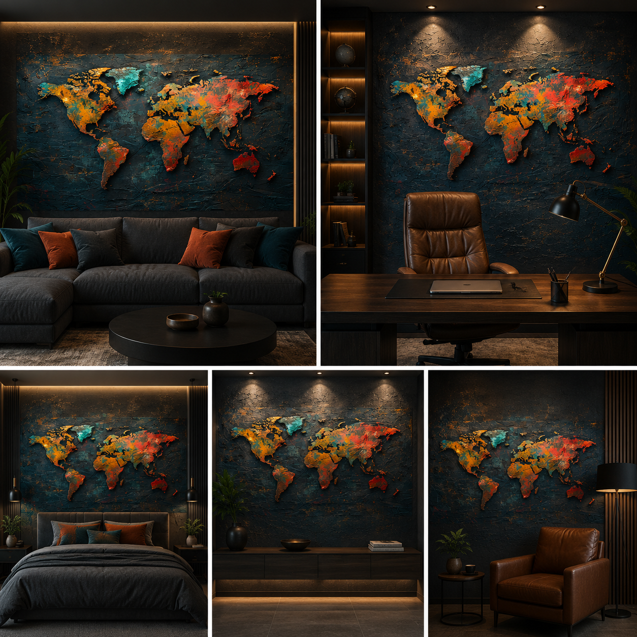 World Map Wallpaper for School Wall Decors | Wallpaper | Map Wallpapers