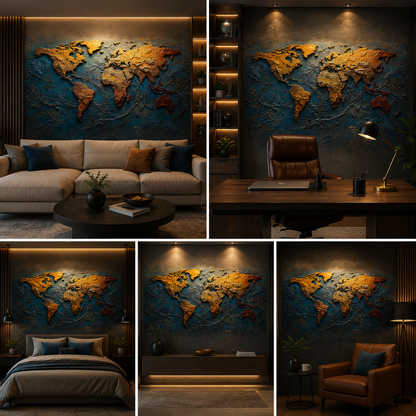 World Map Wallpaper for Study Room Wall Decors | Wallpaper | Map Wallpapers