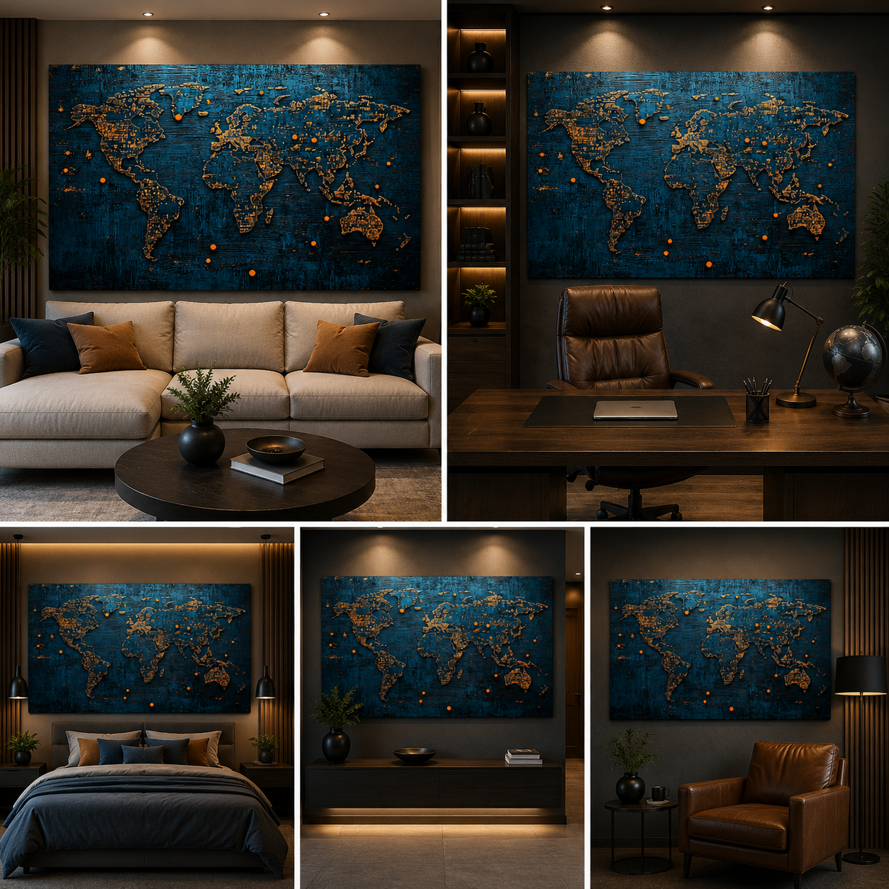 World Map Wallpaper for Office Wall Decors | Wallpaper | Map wallpapers