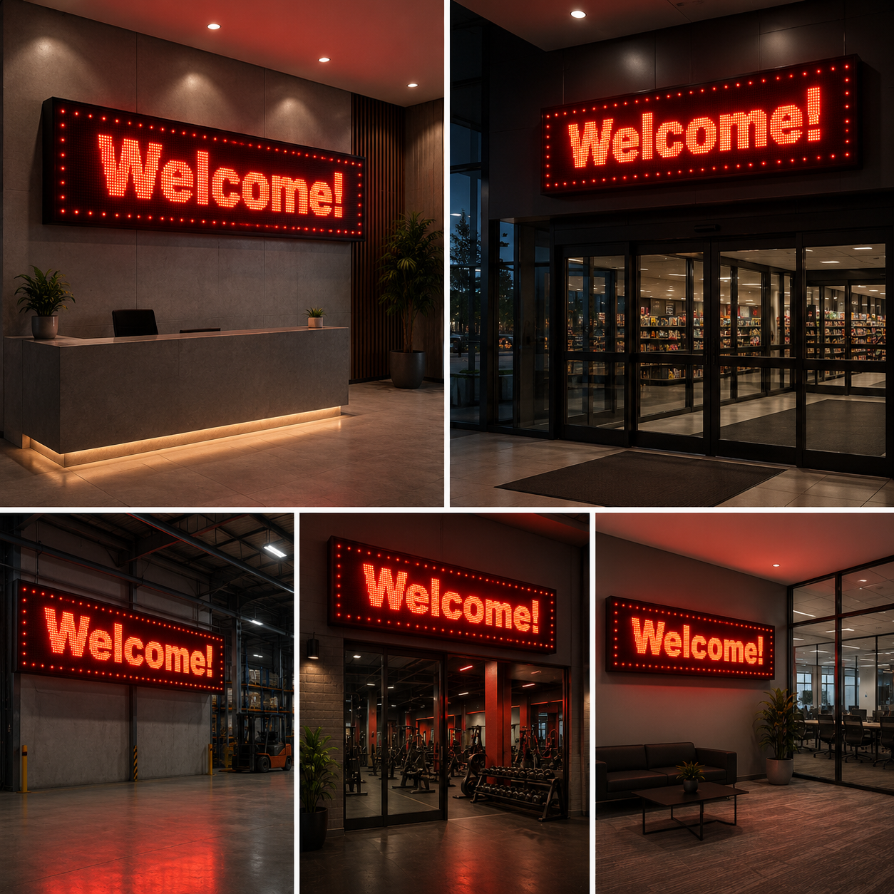 The Seven Colours Led Running Board Display Signage | LED RGB Multi Color Text Scrolling Display | Digital LED Board | Digital Signage