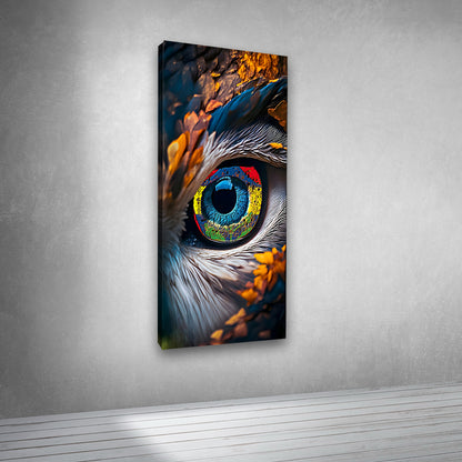 Abstract rainbow eye painting canvas print for contemporary interiors