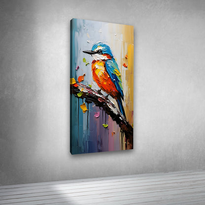 Abstract bird painting canvas print for contemporary interiors