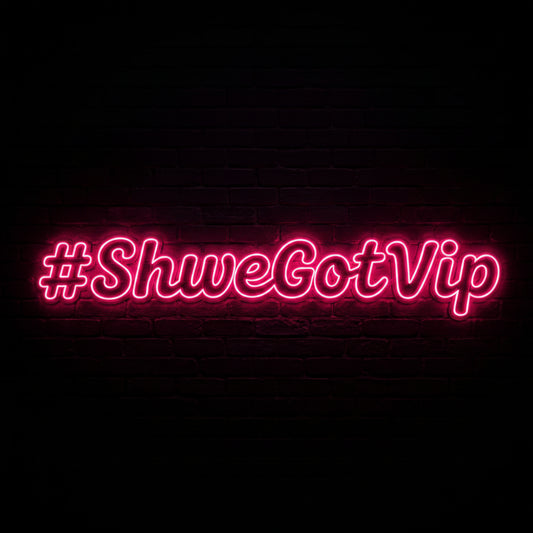 Personalised hashtag LED neon wall sign for parties, cafés, weddings, home décor and social media backdrops