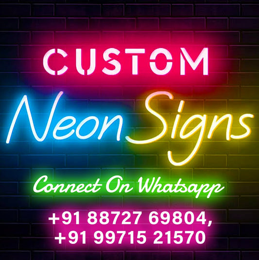 Personalized neon LED sign board for business branding and event décor