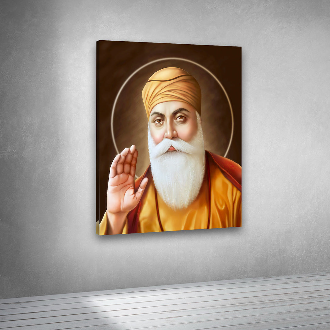 Spiritual Guru Nanak artwork canvas print for contemporary interiors