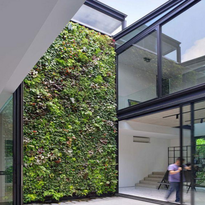 Premium Artificial Ivy & Tropical Vertical Garden Wall Panel | Decorative Green Wall with Floral Accents for Home, Office 1X1 MTR