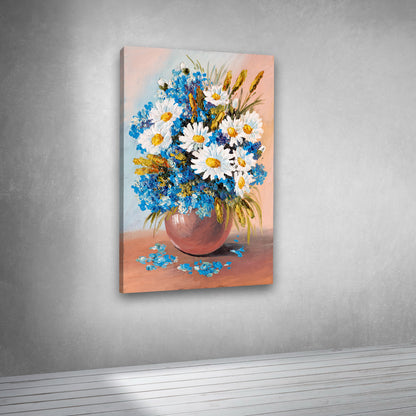 Flower bouquet painting canvas print for contemporary interiors