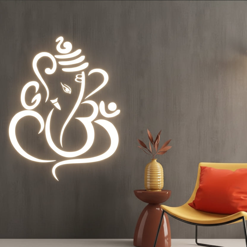 Lord Ganesha Warm White LED Neon Sign Board For Home Temple lord-ganesha-warm-white-led-neon-sign-board-for-home-temple