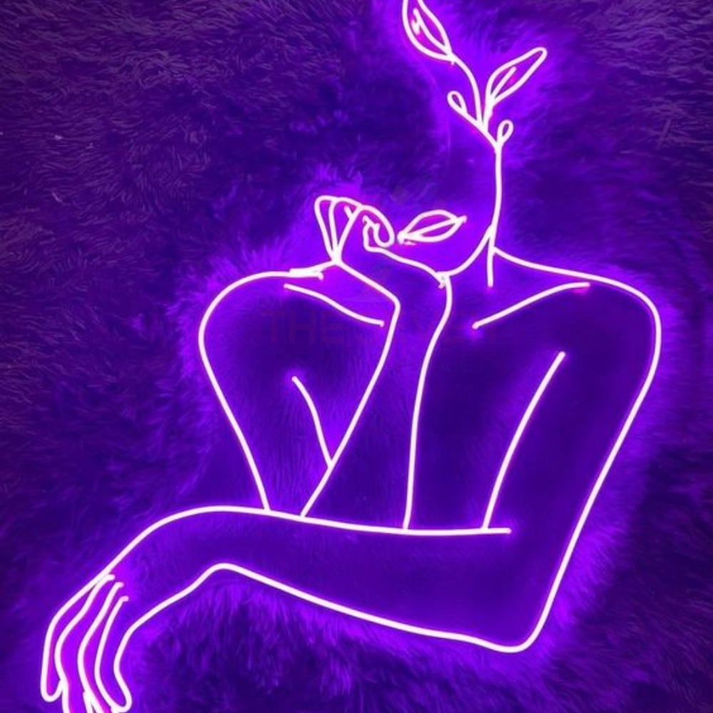 Girl Thinking Neon art sign LED strip Custom Neon Sign Customized Neon Light Wall Decor Gifting Neon Sign Ideas Led Neon Light Sign For Wall Decors Customized Neon Light Sign Neon Decorative Idea New Creative Neon Floro neon light custom neon sign light LED Light