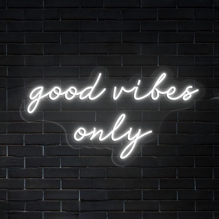 Good Vibes Only Neon Sign | Custom Neon Sign | Neon for Cafe Decor