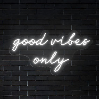 Good Vibes Only Neon Sign | Custom Neon Sign | Neon for Cafe Decor